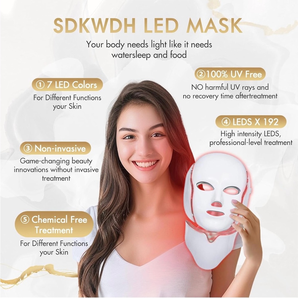 NIB LED Light therapy  Skincare Mask with 7 Light Colors